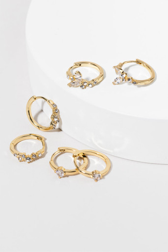 Jenelle Delicate Hoop Earrings Set