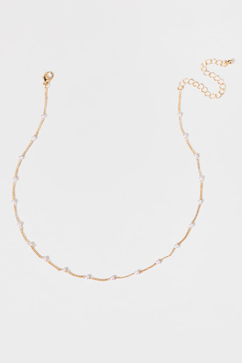 Kimberlyn Tiny Pearl Stations Necklace