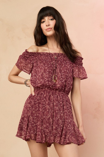日本限定 soor ploom ワンピース 7y Ribbon Flower Romper Ines