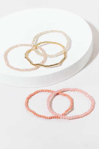 Paula Glass Stretch Bracelet Set