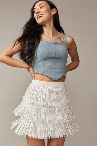 【HI FI FNK】(W) Bera Knitted Skirt Fully Fashioned Knitted Mini Skirt Fuchsia