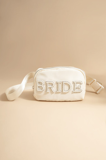 Bride Pearl Embellished Fanny Pack