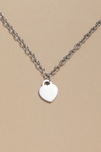 Trudy Stainless Steel Heart Locket Pendant Necklace