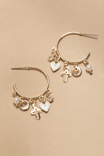 Pam Mini Icon Shaky Charm Earrings | francesca's®