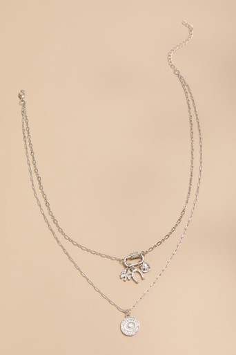 Mandy Multi Layered Carabiner Charm Necklace