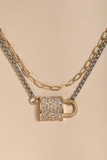 Angela Padlock Pendant Necklace
