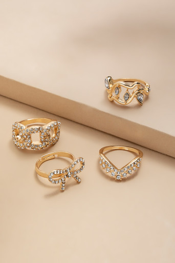 Bridget Pave Ring Set