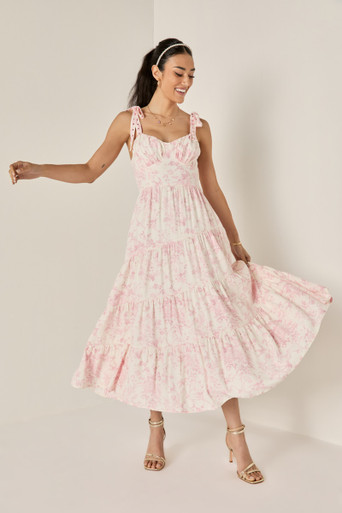 chinese dress ladies Francesca Dress in White Eyelet – Modatrova main image 1