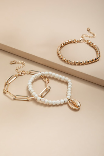 Angie Pearl Mixed Bracelet Set
