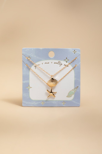 You Me Salty Sea Bestie Necklace Set
