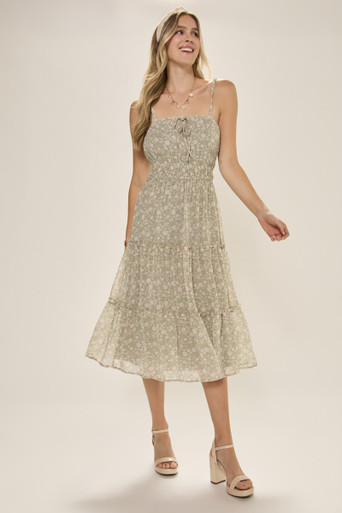 Penelope Strapless Floral Tulle Maxi Dress