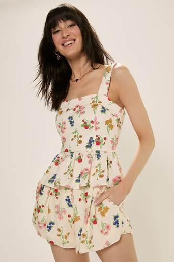 Aida Single Button Shorts