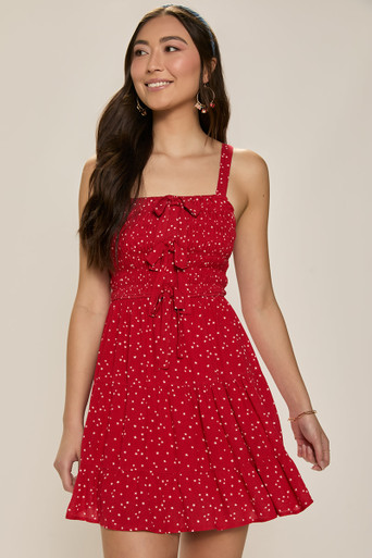Lilly Star Print Mini Dress
