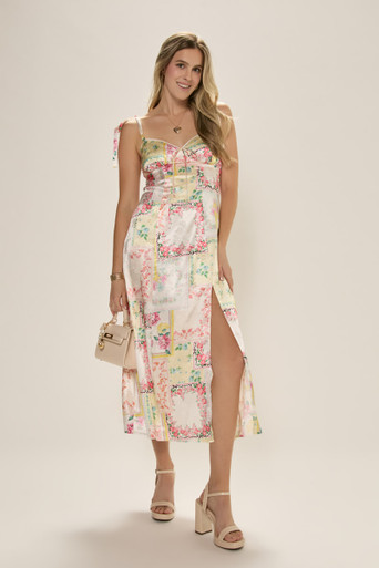 Penelope Strapless Floral Tulle Maxi Dress