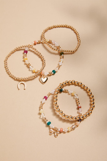 Sonia Beaded Charm Bracelet Set