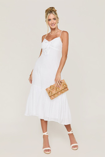 Jayne Tie Front Midi Dress
