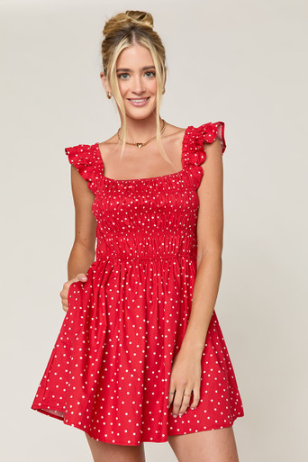 Annmarie Polka Dot Mini Dress