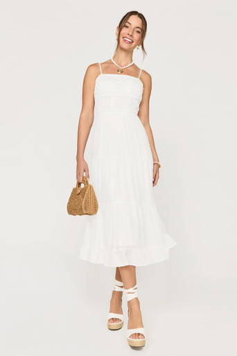 Hope Bow Back Crochet Midi Dress