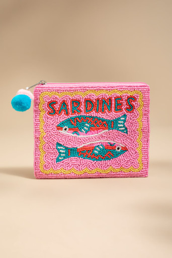 Sardines Seed Beaded Pouch