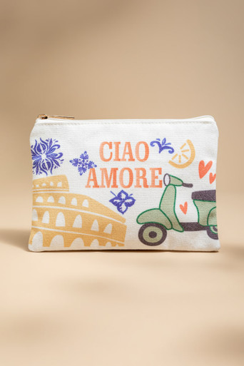 Ciao Amore Printed Pouch