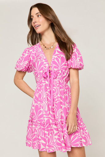 Suzy Floral Tie Front Mini Dress