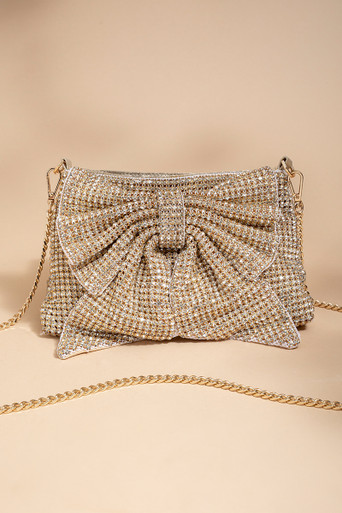 Wendy Crystal Bow Evening Clutch