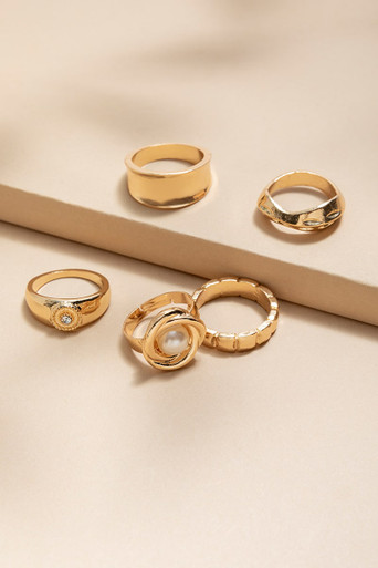 Eleanor Mixed Style Ring Set