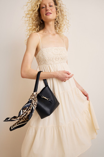 Jemma Crochet Empire Midi Dress