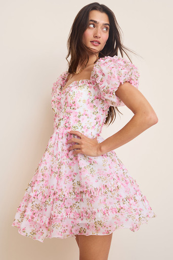 Liv Corset Floral Mini Dress