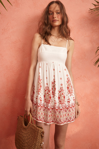 Emmie Puff Sleeve Floral Mini Dress