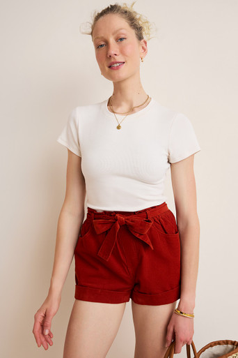 Lora Rib Knit Tee
