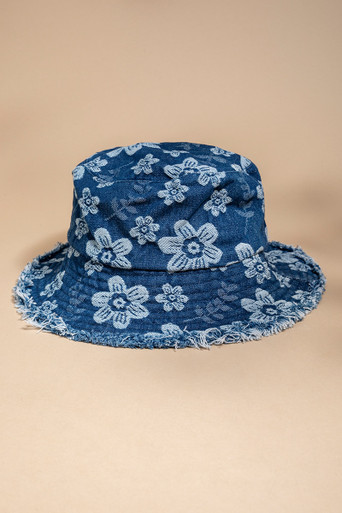 Anne Floral Denim Bucket Hat
