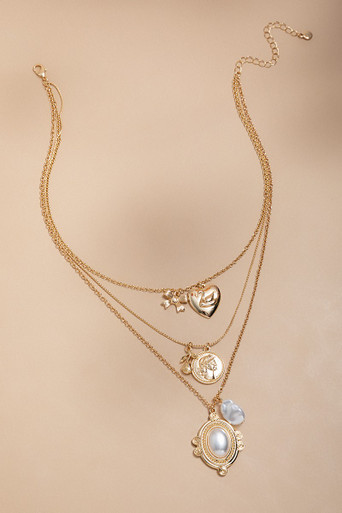 Katie Layered Charm Necklace