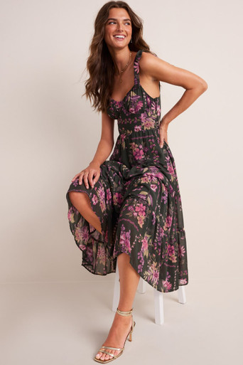 新品タグ付き Prairie Rose Tiered Dress ワンピース Prairie Rose Tiered Dress Sister Jane（シスター