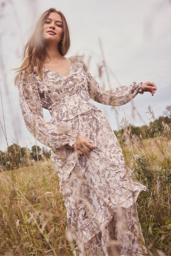 Jackie Strapless Floral Maxi Dress