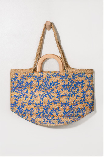 Cataline Floral Jute Tote - francesca's