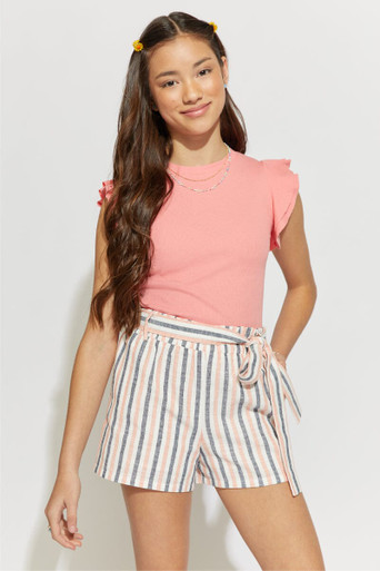 ★HILLDA★ FREAK STRIPE SHORTS Freak Stripe Shorts [White] - HILLDA | 60% - Asian Fashion