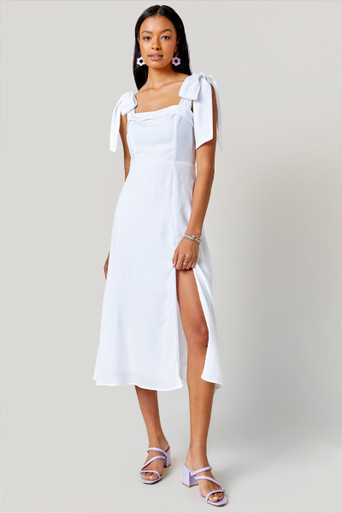 Calvin Klein Women's Long Sleeve Dress with Tie Neck Detail