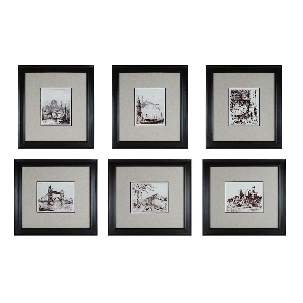 ELK Home 18th Century Ink Reproductions (6-piece Set) - 10016-S6
