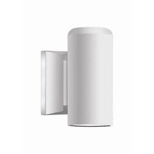 1-Light Textured White Cylinder Wall Sconce