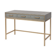 ELK Home Sands Point 3-Drawer Desk in Grey and Gold - 3169-101B