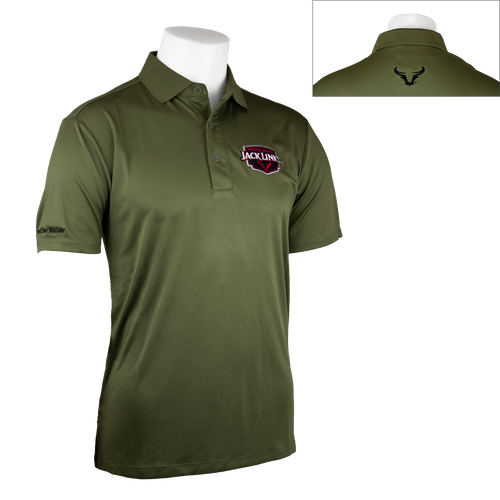 Jack Link's Shield/Steer Horn Polo - Olive