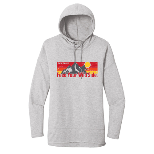Feed Your Wild Side Women's French Terry Hoodie - Heather Grey