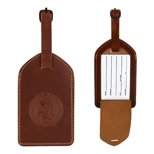 Leather Luggage Tag - Brown