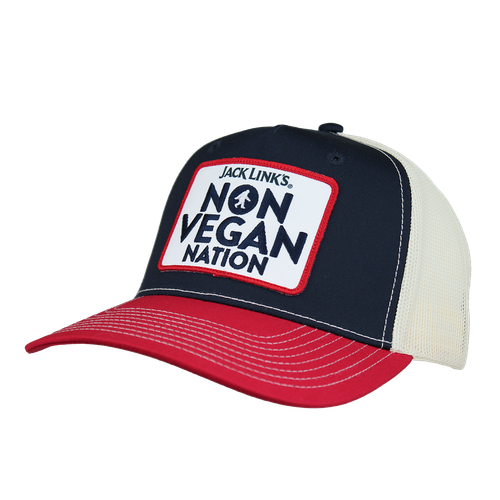 Richardson 112 Five Panel Champ Trucker - Navy, White, Red Non Vegan