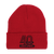 Fleece Lined Knit Cap - Red