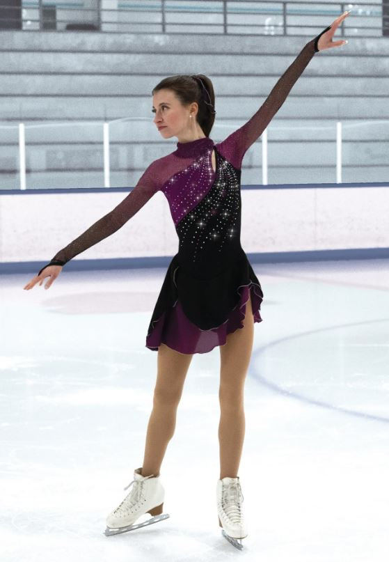 Split Jump Dress Black/Sangria Houston Skate Sports