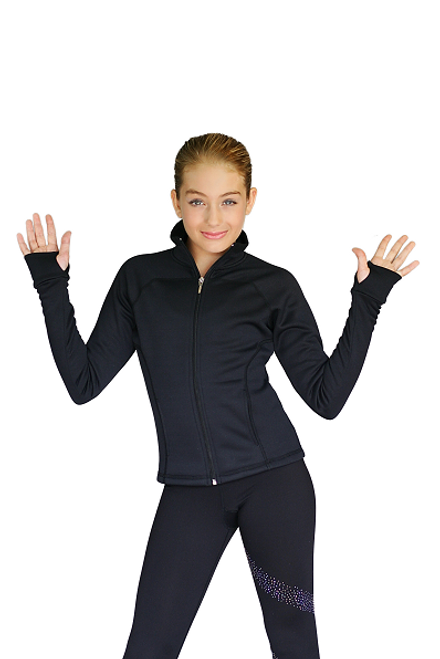 Raglan Sleeves Fitted Skating Jacket with Thumb Holes - Houston