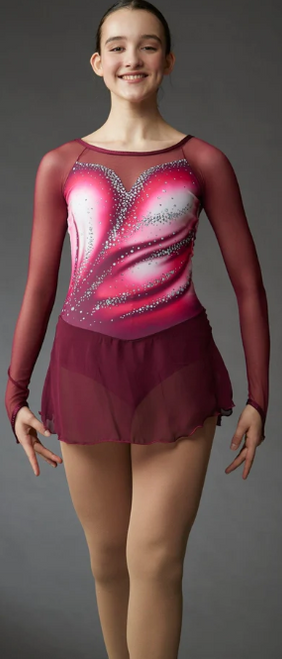 Adenia Burgundy Skating Dress