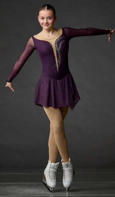 Mia Skating Dress - Plum